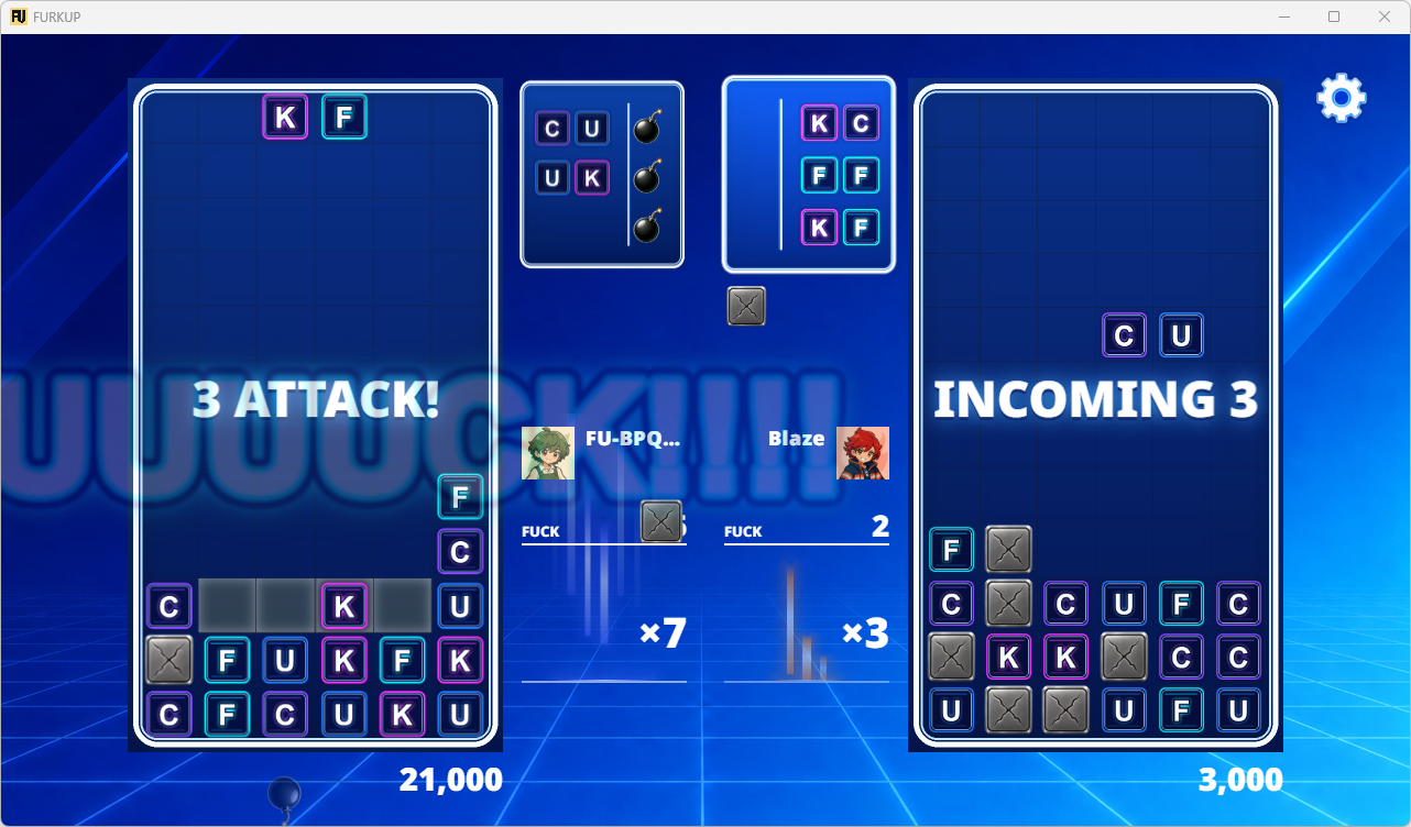 FURKUP versus gameplay